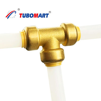 ব্রাস ধাক্কা দ্রুত সংযোগ ফিটিং লিড মুক্ত PEX AL PEX পাইপ ফিটিং