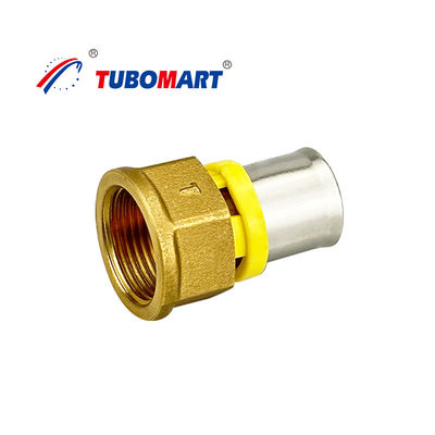 প্রাকৃতিক ব্রাস কাস্টমাইজড PEX প্রেস ফিটিং PEX AL PEX পাইপ জন্য