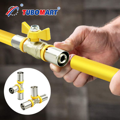 পেশাদার PEX টিউবিং সামঞ্জস্যের সাথে PEX আল PEX প্রেস ফিটিং 3/4 ইঞ্চি