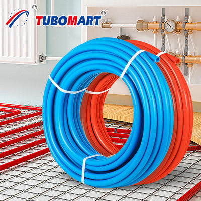 ক্ষয় প্রতিরোধী বিচ্ছিন্ন Pex পাইপ 50m 100m 200m প্রতি রোল সঙ্গে Crimp ফিটিং