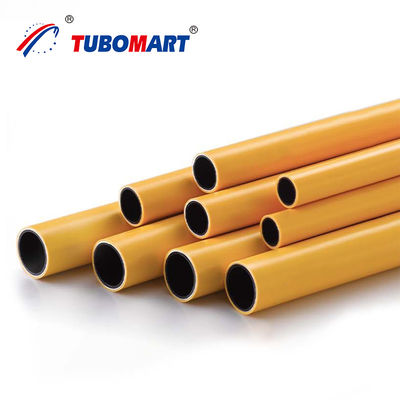 OEM এলপিজি গ্যাস পাইপ 16-32MM পেক্স আল গ্যাস পাইপ এলপিজি গ্যাস জন্য হলুদ অ্যালুমিনিয়াম পাইপ