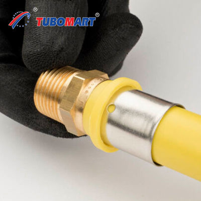 Tubomart কাস্টমাইজড প্রাকৃতিক গ্যাস PEX একটি পাইপ ফিটিং PEX AL PEX পাইপ ব্রাস প্রেস ফিটিং