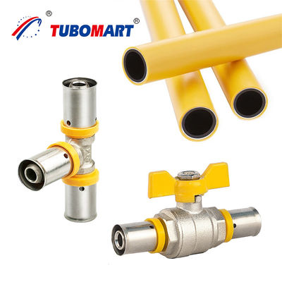 ব্রাস গ্যাস PEX AL PEX পাইপ প্রেস ফিটিং OEM কাস্টমাইজেশনের জন্য ISO সার্টিফাইড OEM