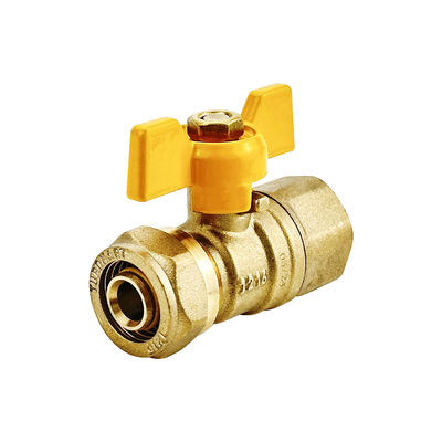 1/2' DN 20 বল গ্যাস ভালভ ব্রাস বল ভালভ 16mm PE-AL-PE PEX AL PEX গ্যাস পাইপ বল ভালভ