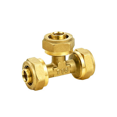 OEM ব্রাস কম্প্রেশন কনুই পুরুষ সংযোগ পেক্স-এল-পেক্স মাল্টিলেয়ার গরম এবং ঠান্ডা জল পাইপ জন্য ফিটিং