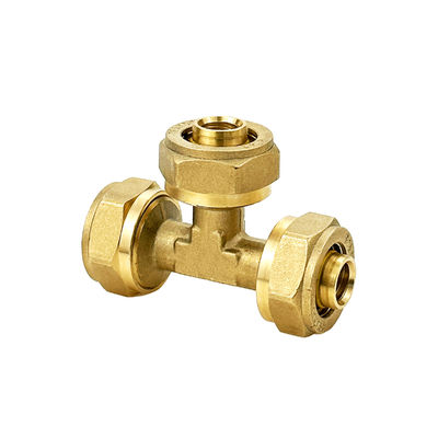 OEM PEX AL PEX গ্যাস পাইপ ব্রাস কাপলিং অ্যাডাপ্টার সকেট পাইপিং পাইপ ফিটিং কনুই টি কম্প্রেশন ফিটিং
