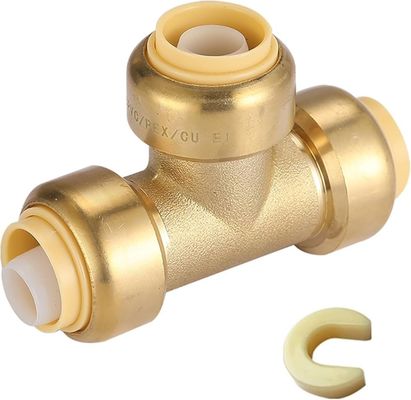 Tubomart OEM ব্রাস লিড ফ্রি ধাক্কা ফিট ফিটিং হাঙ্গর কামড় 1/2 ইঞ্চি 3/ 4 ইঞ্চি পাইপ ফিট