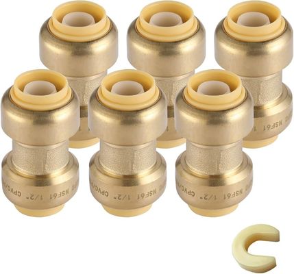 ব্রাস অ্যালোয় প্লাম্বিং চাপ ফিটিং 10mm/12mm/14mm PEX পাইপ Reducer সোজা ঢালাই সংযোগ Forging Tees মডেল কম্প্রেশন মাথা