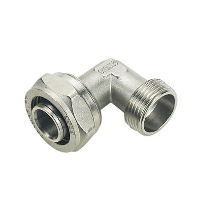 OEM PEX AL PEX মাল্টিলেয়ার গ্যাস পাইপ ফিটিং হলুদ সমান ব্রাস সংকোচন কনুই সমস্ত আকারের ওয়েল্ড সংযোগ মাথা মডেল