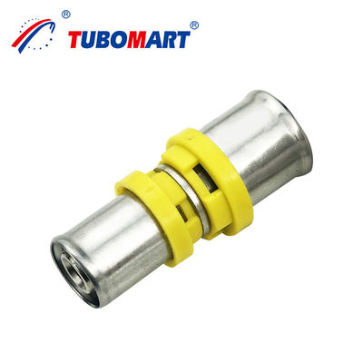Tubomart পাইপিং উপকরণ ব্রাস ফিটিং মেঝে তাপ ফিটিং Pexalpex পাইপ TH প্রোফাইল সোজা গ্যাস ফিটিং