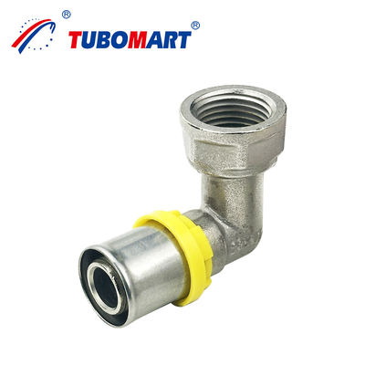 OEM গ্যাস পাইপ ফিটিংস বসানো ব্রাসের কনুই প্রাকৃতিক গ্যাস পাইপ ফিটিংস পেক্স পাইপ প্রেস ফিটিংস মেঝে গরম