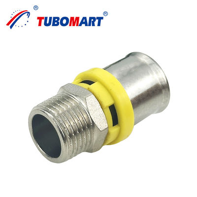 Tubomart ব্রাস HPb 58-3A অথবা DZR ব্রাস CW 602N Pex Al Pex পাইপ প্রেস ফিটিং পুনরায় ব্যবহারযোগ্য এবং পরিবেশ বান্ধব