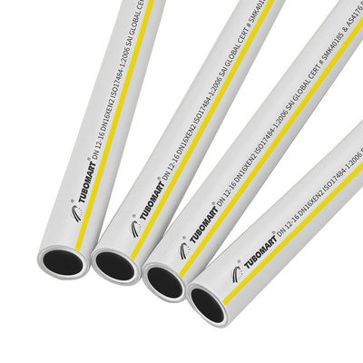 TUBOMART OEM PEX-AL-PEX গ্যাস পাইপ ISO17484 মাল্টিলেয়ার PAP পাইপ গরম করার জন্য গ্যাস সিস্টেম 16-32mm