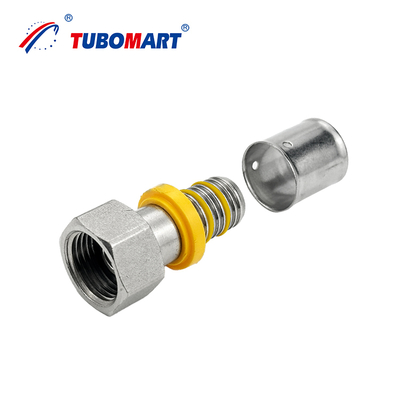 OEM প্রস্তুতকারক PEX Al PEX ফিটিংস গ্যাস পাইপ সিস্টেম 16-32mm ব্রাস প্রেস প্লম্বিং প্রেস ফিটিংস