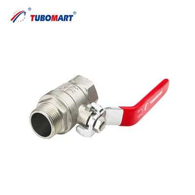 TUBOMART OEM DN25 ডিসএসেম্বল ফিমেল টু মেল ব্রাস বল ভালভ বাটারফ্লাই হ্যান্ডেল সহ আন্ডারফ্লোর হিটিং সিস্টেম