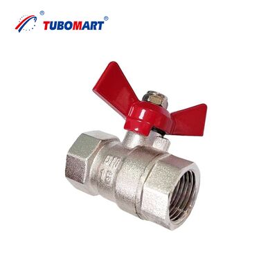 TUBOMART OEM উচ্চ মানের 1 ইঞ্চি ওয়াটার পাইপিং ব্রাস বল ভালভ দীর্ঘ হ্যান্ডেল সঙ্গে মেঝে গরম সমাধান