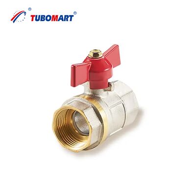 TUBOMART OEM পেশাদার প্রস্তুতকারক মহিলা PEX বল ভালভ ব্রাস ভালভ সঙ্গে প্রজাপতি হ্যান্ডেল PEX পাইপিং সমাধান