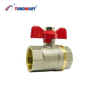OEM/ODM and AS4617 Cert. for Hot and Cold Water Brass Ball Valve with Long Handle and Brass Color and Nickel-Plated Color