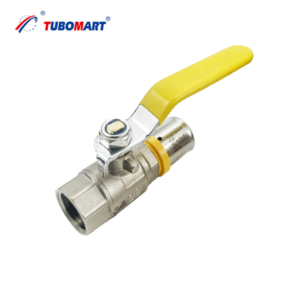 প্রেস ব্রাস ফিটিংস, মাল্টি-লেয়ার Pex Al Pex পাইপগুলির জন্য প্রেস বল ভালভ, ফোরজড প্রক্রিয়া আইএসও17484 আইএসও9001 সার্টিফাইড প্রিসিশন গ্যাস ফ্লো কন্ট্রোল