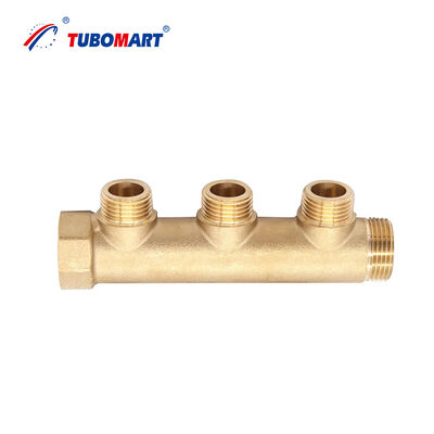 TUBOMART OEM High Quality Brass 4-Way Manifold with Pex and Under Floor Heating Pipes Modern Design Style 220V Voltage
